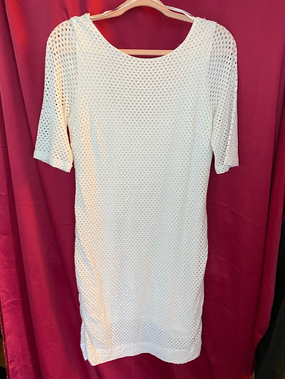 Banana Republic White Crochet Shift Dress